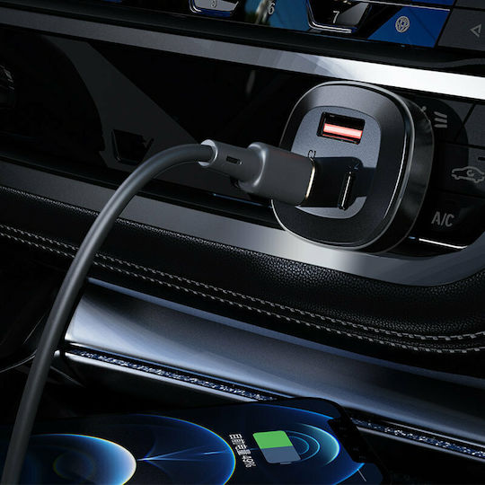 Acefast B3 Autoladegerät 66W 4A Schnellladen mit Anschlüssen: 1xUSB 1xType-C Schwarz Farbe