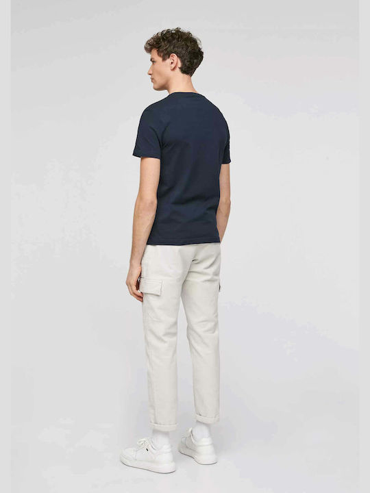 S.Oliver Men's Short Sleeve T-shirt Navy Blue