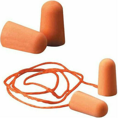 3M 1110 Earplugs with Safety Cord in Orange Colour 11-22-17