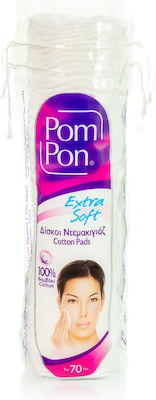 Pom Pon Extra Soft Δίσκοι Ντεμακιγιάζ από 100% Βαμβάκι 70τμχ