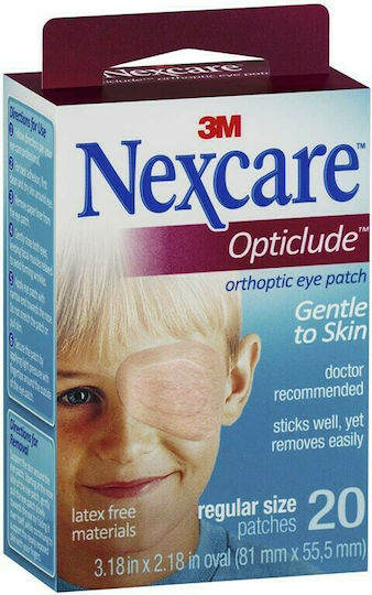 Nexcare Nexcare Opticlude Eye Patches Regular Size for Kids in Beige Colour 20 Pieces