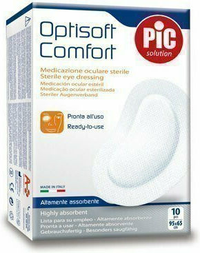 PiC Solution Optisoft Comfort 10 Pieces Eye Patches in White Colour 95x65mm 10 Pieces