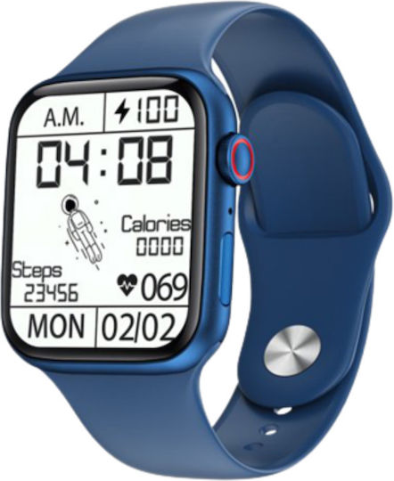 WearFit HW22 Pro Max 45mm Smartwatch with Heart Rate Monitor (Navy Blue)