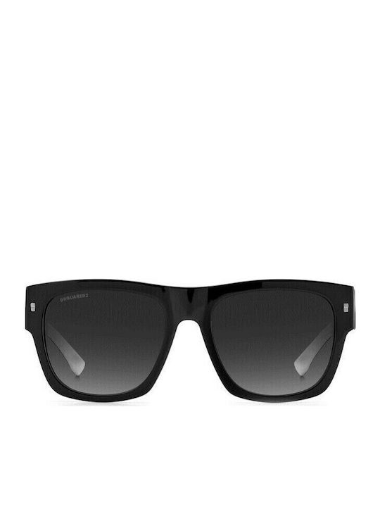 Dsquared2 Icon Men's Sunglasses with Black Plastic Frame and Black Gradient Lens