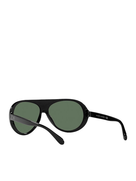 Ralph Lauren Men's Sunglasses with Black Plastic Frame and Black Lens