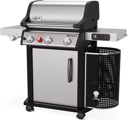 Weber Spirit SPX-335 GBS Smart Gasgrill Gusseisen Rost 61cmx45cmcm mit 3 cm 9.38kW und Seitenbrenner