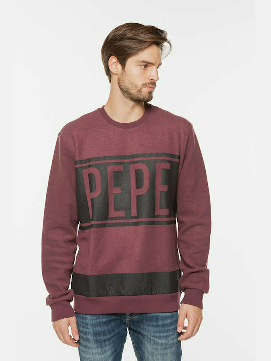 Pepe Jeans Compton Men's Sweatshirt Burgundy