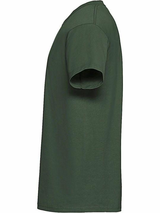 Fruit of the Loom Ringspun Premium T Ανδρικό Διαφημιστικό T-shirt Κοντομάνικο Bottle Green