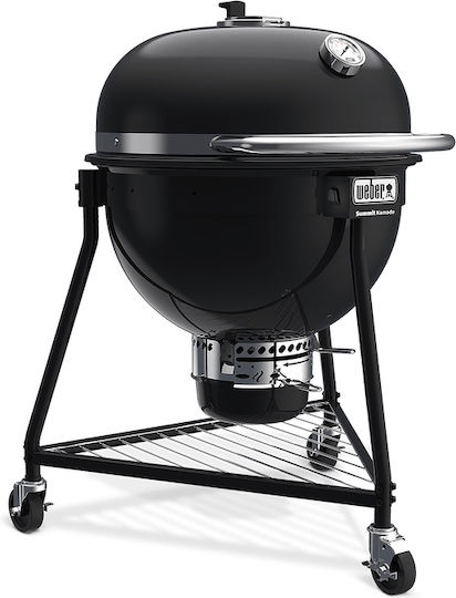 Weber Summit E6 Inox Grătar cu Cărbuni Kamado cu Capac și Termometru 61cmx61cm