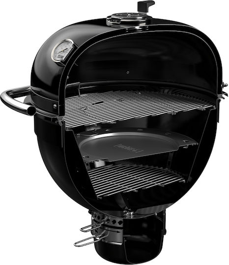 Weber Summit E6 Inox Grătar cu Cărbuni Kamado cu Capac și Termometru 61cmx61cm