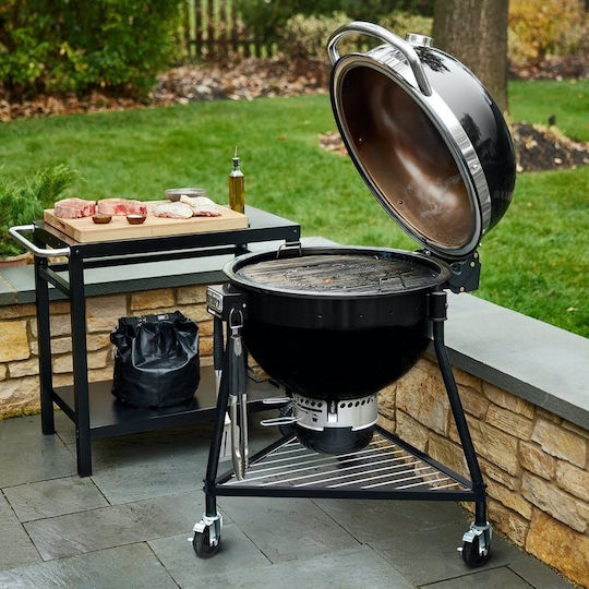 Weber Summit E6 Inox Grătar cu Cărbuni Kamado cu Capac și Termometru 61cmx61cm