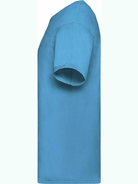 Fruit of the Loom Valueweight Τ Ανδρικό Διαφημιστικό T-shirt Κοντομάνικο Azure Blue