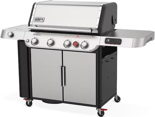 Weber Genesis SX-435 Газово Барбекю Чугунена Решетка 86брx48брсм. с 4 бр 14.1кВт и Страничен Нагревател
