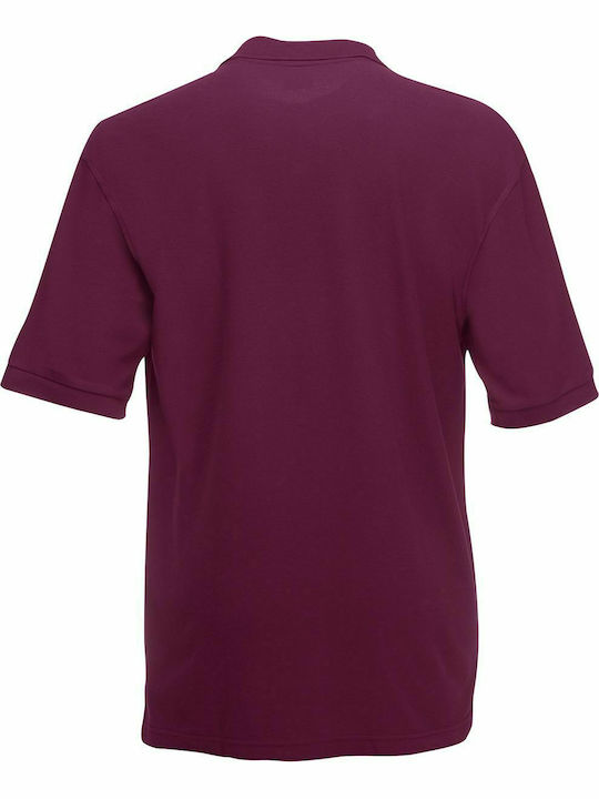 Fruit of the Loom 65/35 Heavy Men's Short Sleeve Promotional Blouse Burgundy