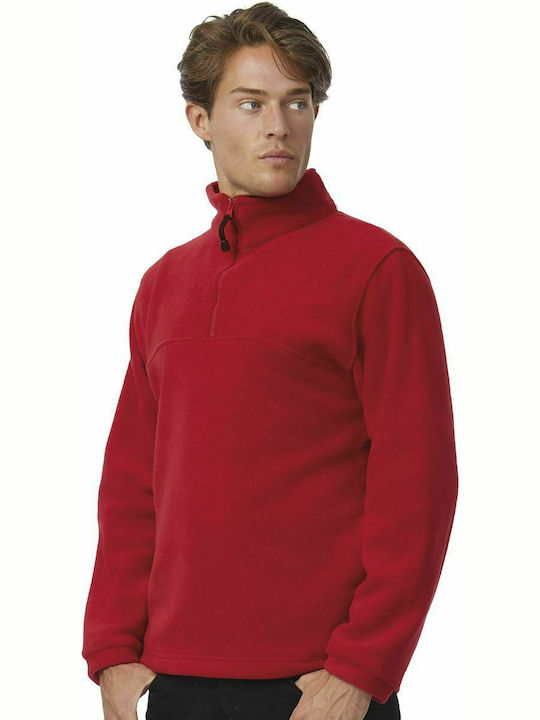 B&C Highlander+ Men's Long Sleeve Promotional Blouse Red FU704-004