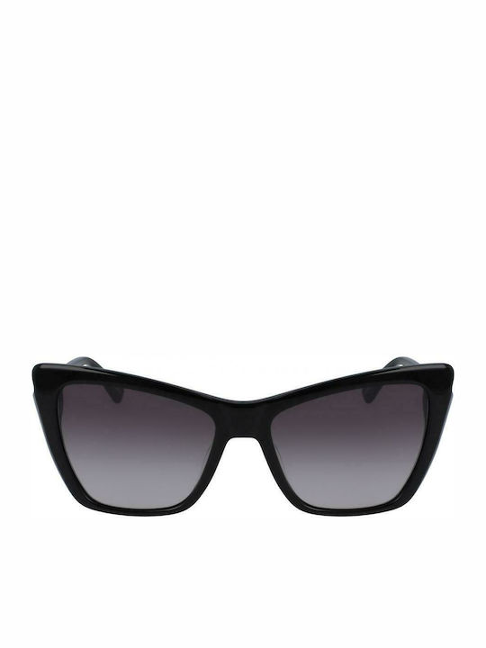 Longchamp Women's Sunglasses with Black Plastic Frame and Black Gradient Lens LO669S 001