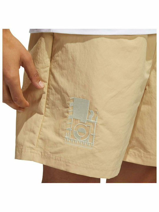 Emblem Woven Αθλητική Ανδρική Βερμούδα Tan Brown