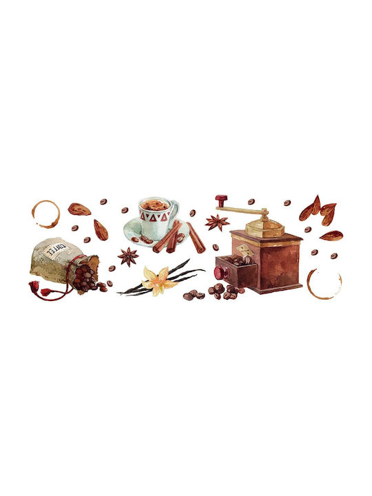 Декоративно Стикер Стена Watercolour Coffee Винил 1бр Ango