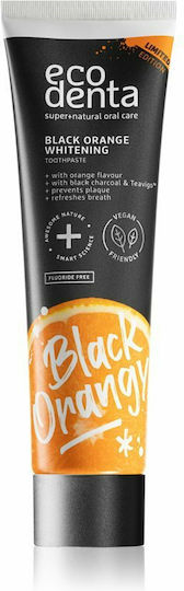 Ecodenta Black Orange Whitening Οδοντόκρεμα με Ενεργό Άνθρακα & Χωρίς Φθόριο για Λεύκανση 100ml