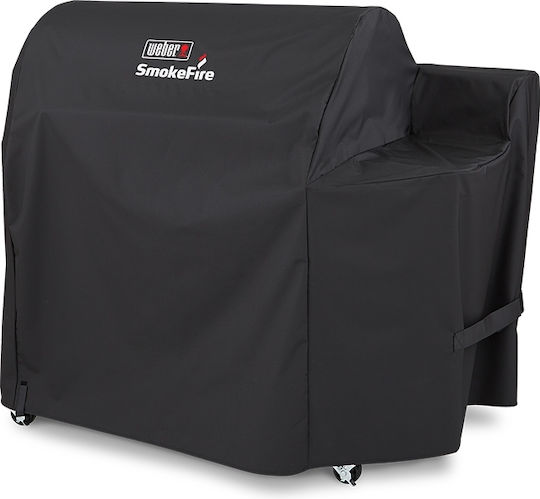 Weber Premium Grill Cover Black Compatible with the Pellet SmokeFire EX6 from Polyester with UV Protection 119.38cmx78.74cmx142.24cmcm