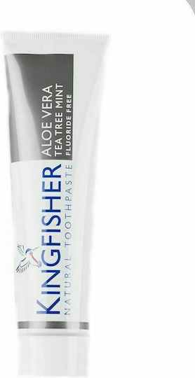 Kingfisher Pastă de dinți Fără fluor pentru Placă și Carii dentare Aloe Vera Tea Tree Mint Natural 100ml