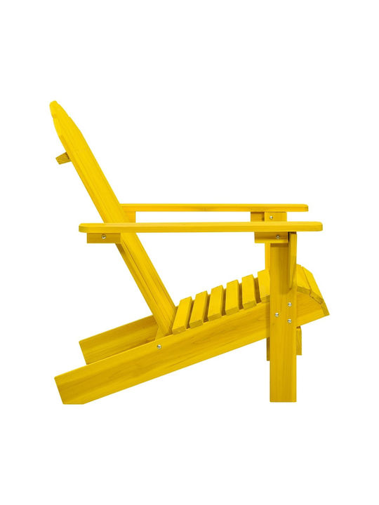 Scaun de exterior Lemn Κίτρινο 1buc 69.5x86.5x89.5cm