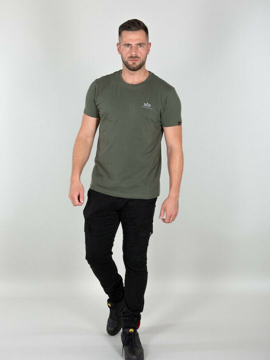 Basic Small Logo Athletic T-shirt Khaki