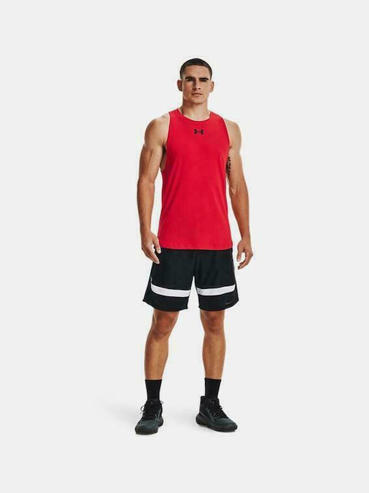 Baseline Men's Athletic Short Sleeve Blouse Red / Black