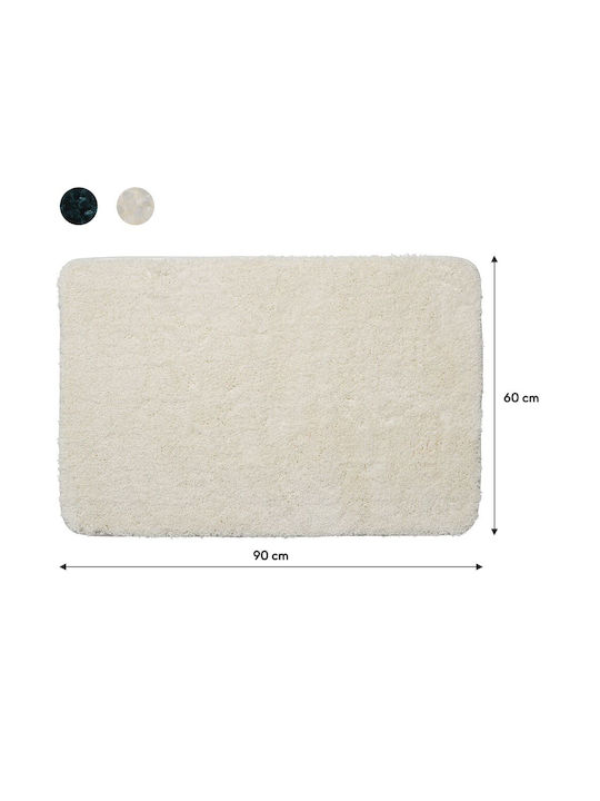 Sealskin Non-Slip Bath Mat Microfiber Angora 800120 Off White 60x90cm