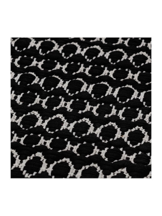 Sealskin Бански килим Квадрат Boho 800102 Черен 60x60бр