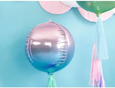 Ballon Folie Rund Blau Foil 35cm