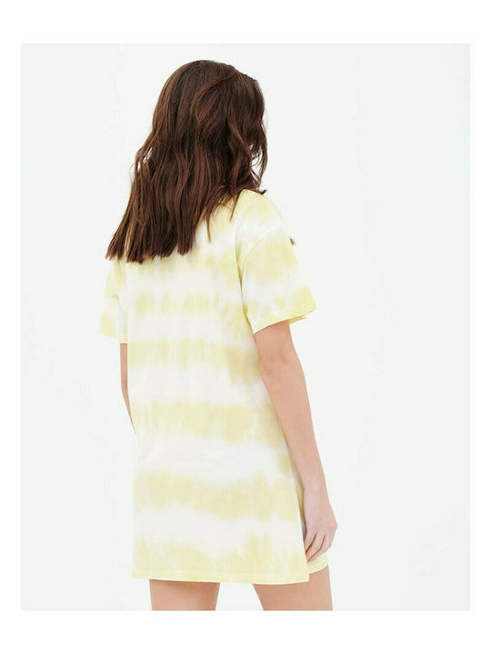 Basehit Summer Mini T-Shirt Dress Yellow