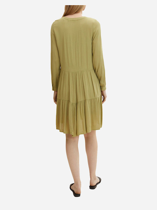 Tom Tailor Mini Dress with Ruffle Khaki