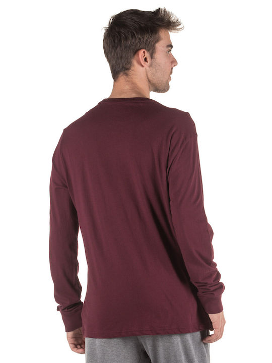 Aeropostale Men's Long Sleeve Blouse Burgundy