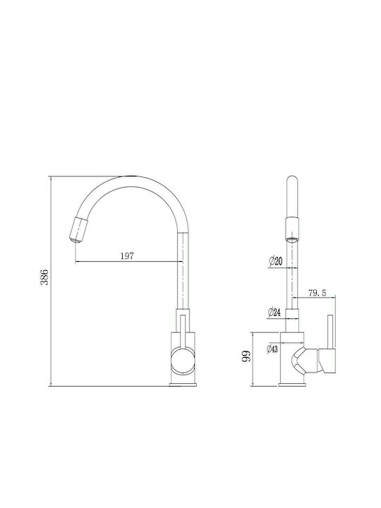 Swiss Aqua Technologies BSLPRO290C Σπαστή Μπαταρία Κουζίνας Πάγκου Μαύρη