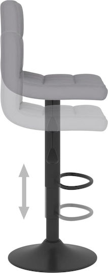 Scaune Bar cu Spătar & Înălțime Reglabilă Gri deschis 2buc 40x47x90-111buc
