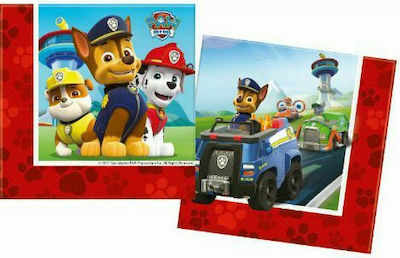 Χαρτοπετσέτες Χαρτοπετσέτες Paw Patrol - Lets Roll 20 Τμχ. 33x33cm Κόκκινες 33x33εκ. 20τμχ