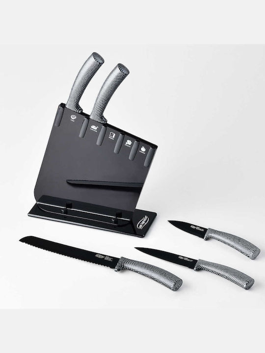 San Ignacio Jarama Knife Set With Stand of Stainless Steel SG-4330 5pcs