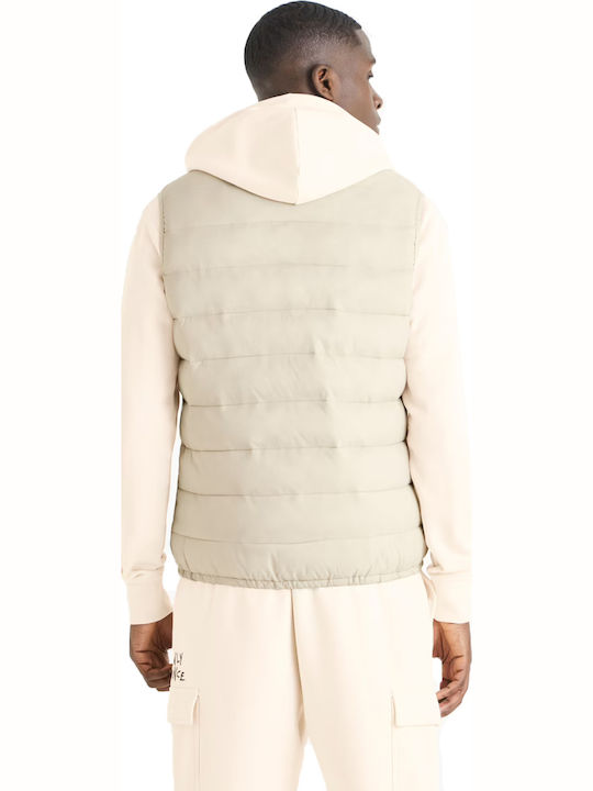 Bulock Sleeveless Jacket Puffer Beige