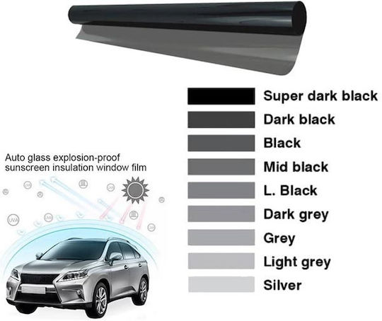 Auto Gs Auto-Sonnenschutzfolie Solar Schwarz gefärbt 300x75cm