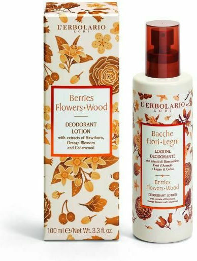 L' Erbolario Berries Flowers Wood Deodorant Lotion Deodorant Spray Aluminium Free 100ml