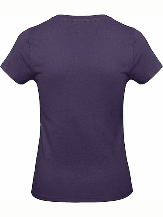 B&C Exact 190 Women's Short Sleeve Promotional T-Shirt Radiant Purple