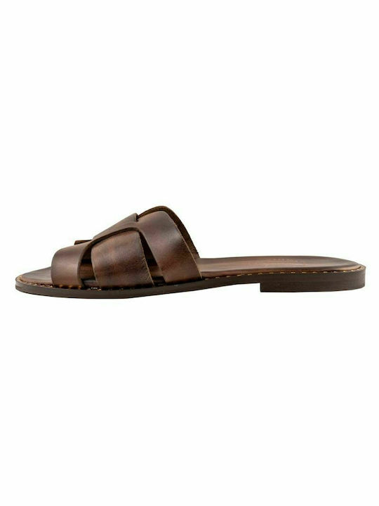 KOUROS-LEATHER SANDALS-12-20-B1-B1-COFFEE