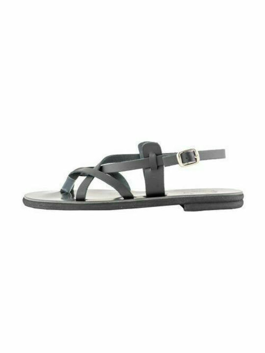 Dalis Leather-Sandals Leather sandals-Strifto-400-D-BL-Black