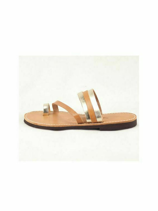 KOUROS-Leather sandals-17-3-Natural-GOLD