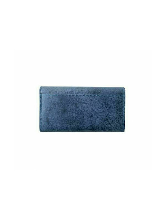 KOUROS-Leather Women's Wallet-QC-1055-BLUE