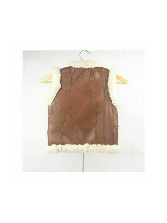 Dalis Leather-Leather Vest Children's Vest No 4 Brown (Children 4 - 6 years old)