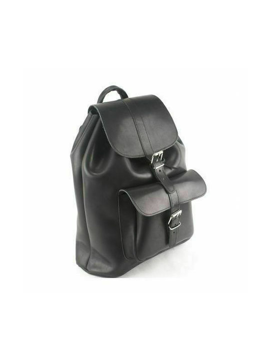 KOUROS-Leather Backpack, High Quality Leather-400-Black