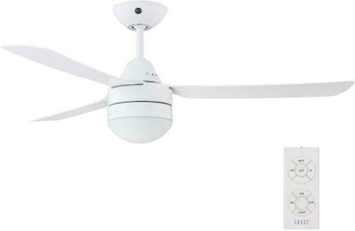 Bayside Megara 80531016 Ceiling Fan 122cm with Light and Remote Control White