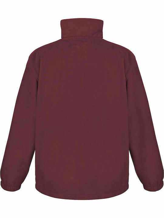 Result Active Men's Long Sleeve Promotional Cardigan Burgundy